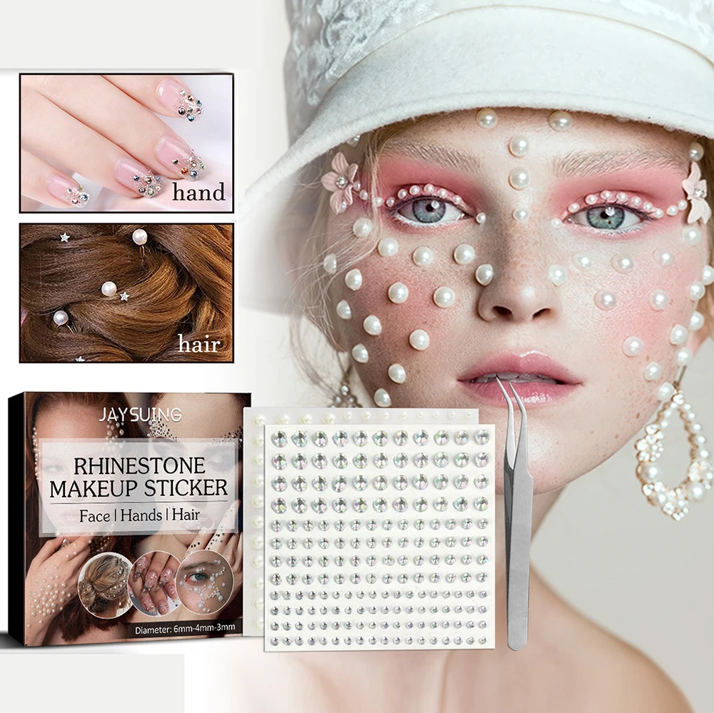 

Rhinestone Makeup Stickers Decoration for Face Hand Hair Music Festival Halloween Party Crystal Sticker DIY Diamond Stickers