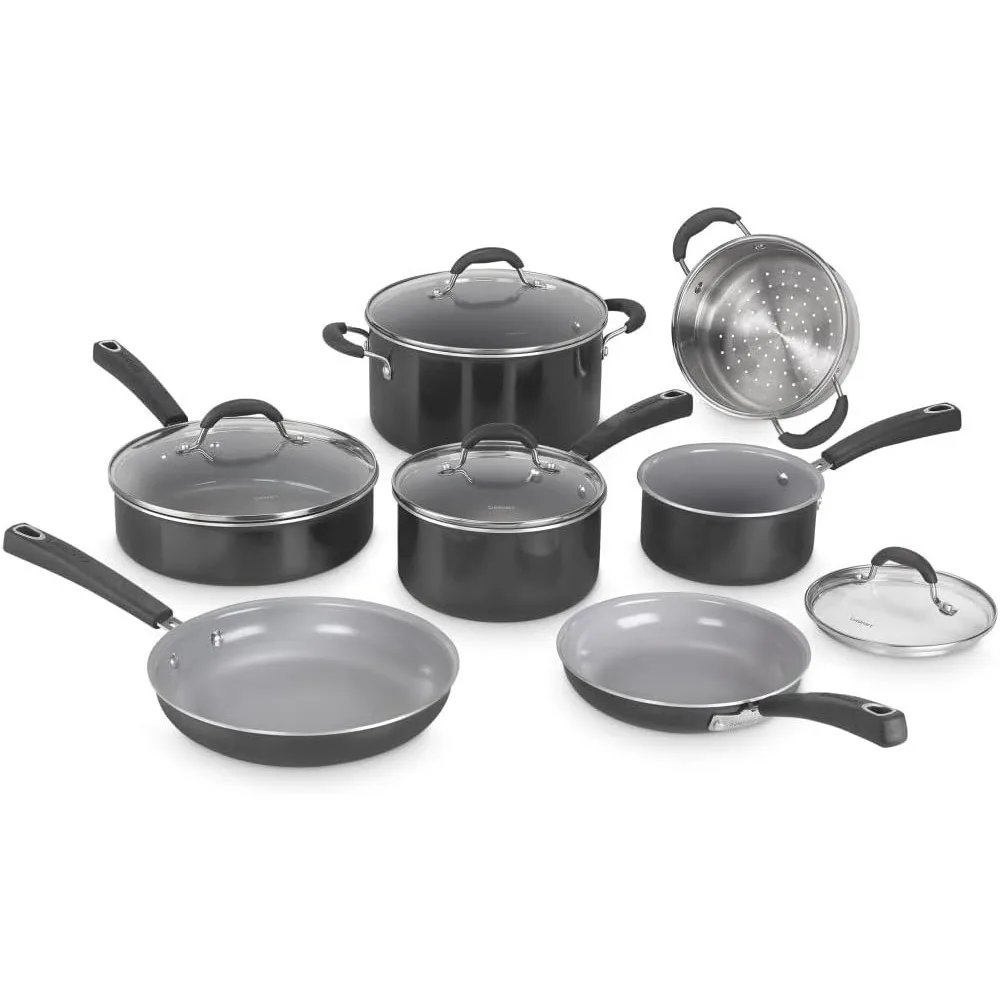 

Cuisinart 11-Piece Nonstick Cookware Set, XT, Black, 733-30H cooking pots set cookware cocina cooking pot