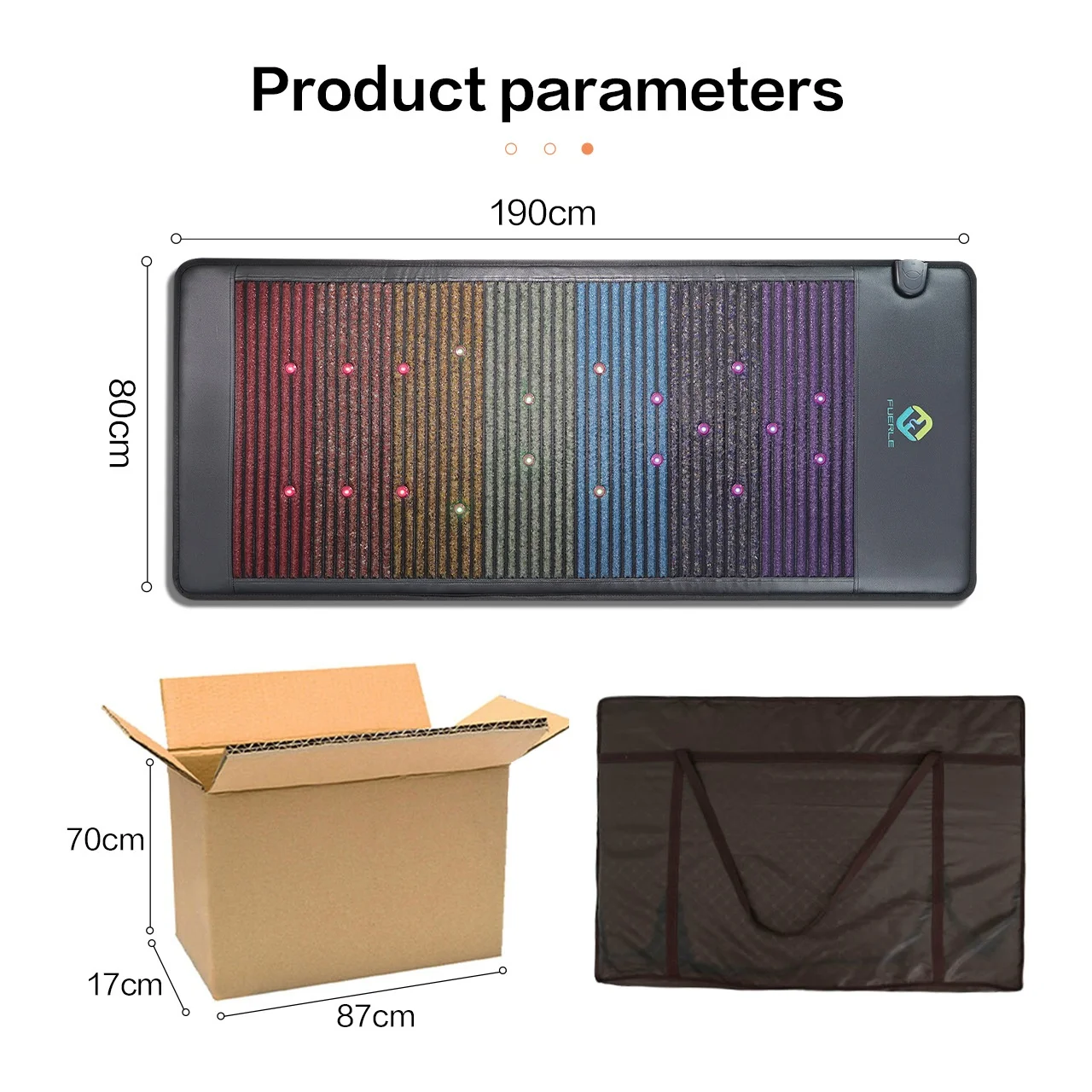 Materasso fotonico riscaldante in cristallo di ametista a sette colori Ioni negativi a infrarossi lontani Onda ultra lunga PEMF Attrezzatura per uso domestico