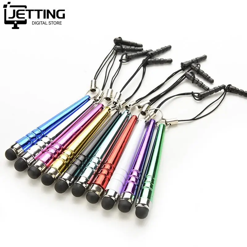 Universal Long Capacitive Screen Touch Pen Stylus for Smart Cell Phones Tablets Pens with Dust Plugs 10Pcs