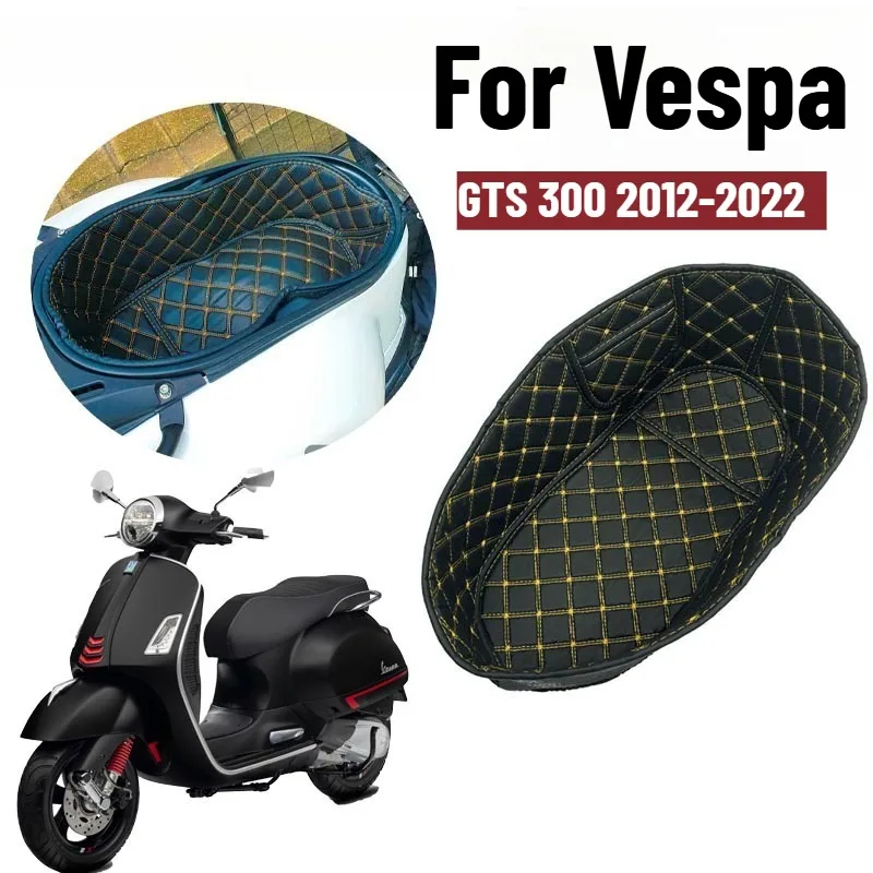 For Vespa GTS300 GTS 300 2012-2022 Motorcycle Seat Helmet Luggage Trunk Liner Bucket Storage Bucket Protective Pad Accessories