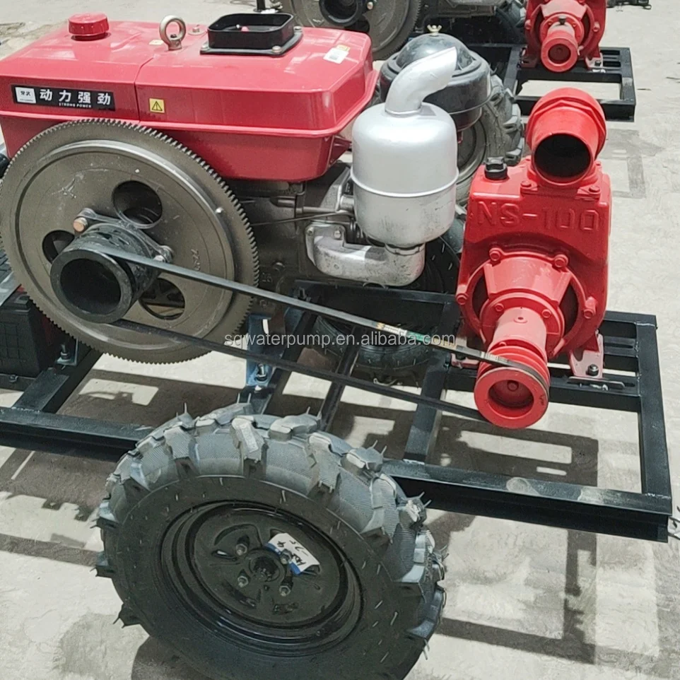 Factory Price Adjustable Farmland Irrigation Long Range Spray  Self Priming  Irrigation Water Pump Engine Unit