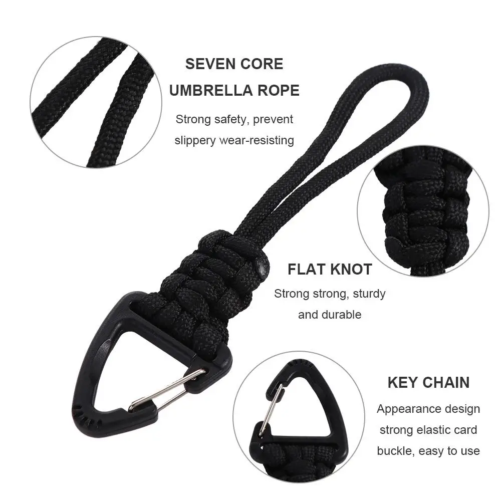 Parachute Koord Karabijnhaak Paraplu Touw Zaklamp Touw Handgeweven Starp Nylon Lanyard Geweven Paracord Sleutelhanger Rugzak Sleutelhanger