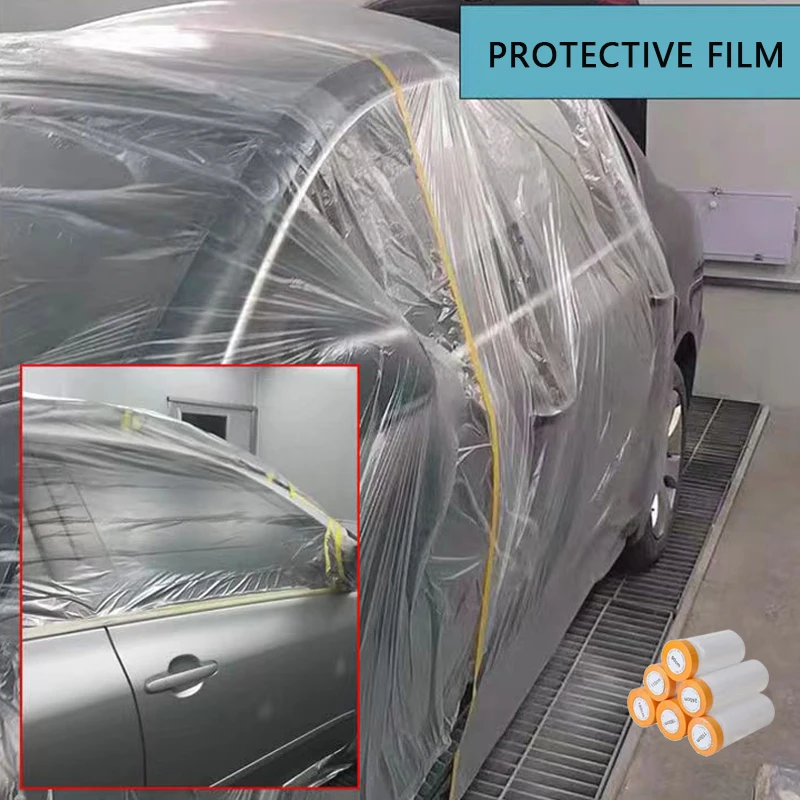 Car Paint Masking Film,Protective film,Plastic Dropping Cloth Cover for Automotive Coating Cover