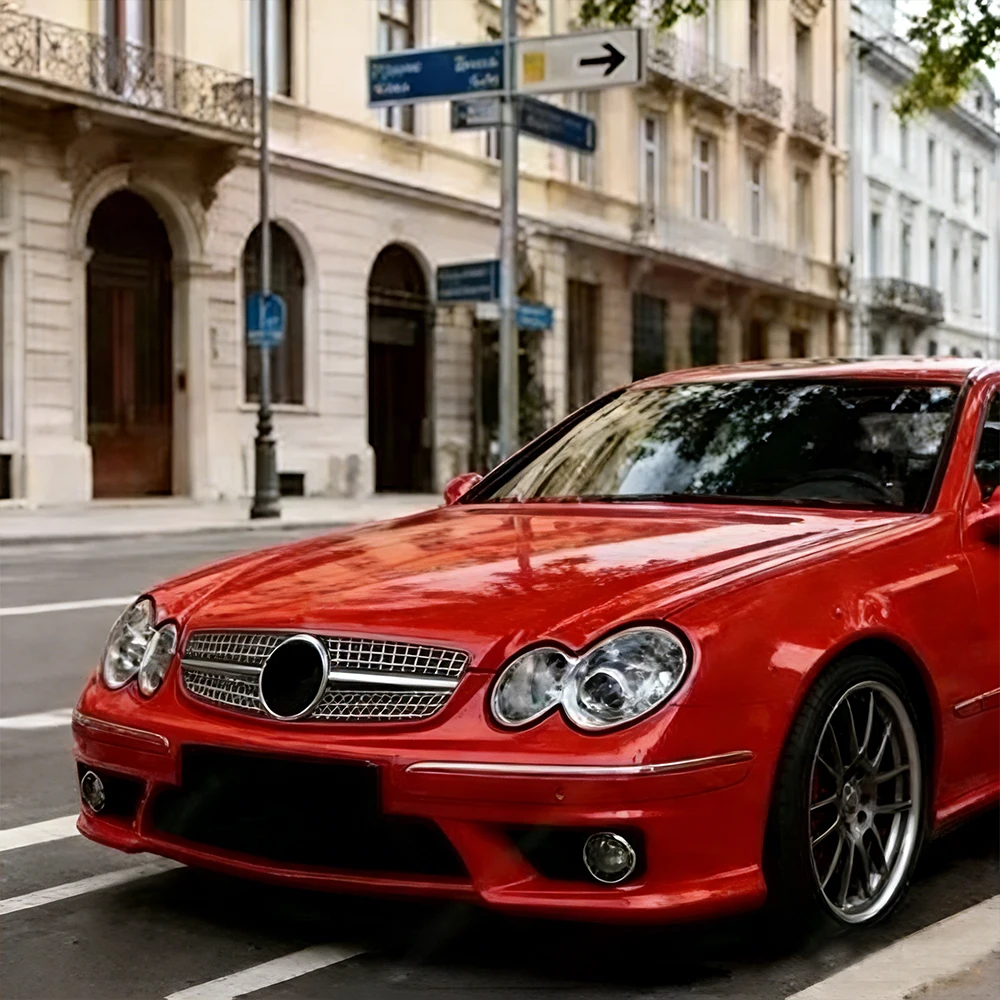 

Racing Grille Black For Mercedes CLK W209 2003-2009 CLK320 CLK500 Front Bumper Upper Hood Mesh Grid Kit