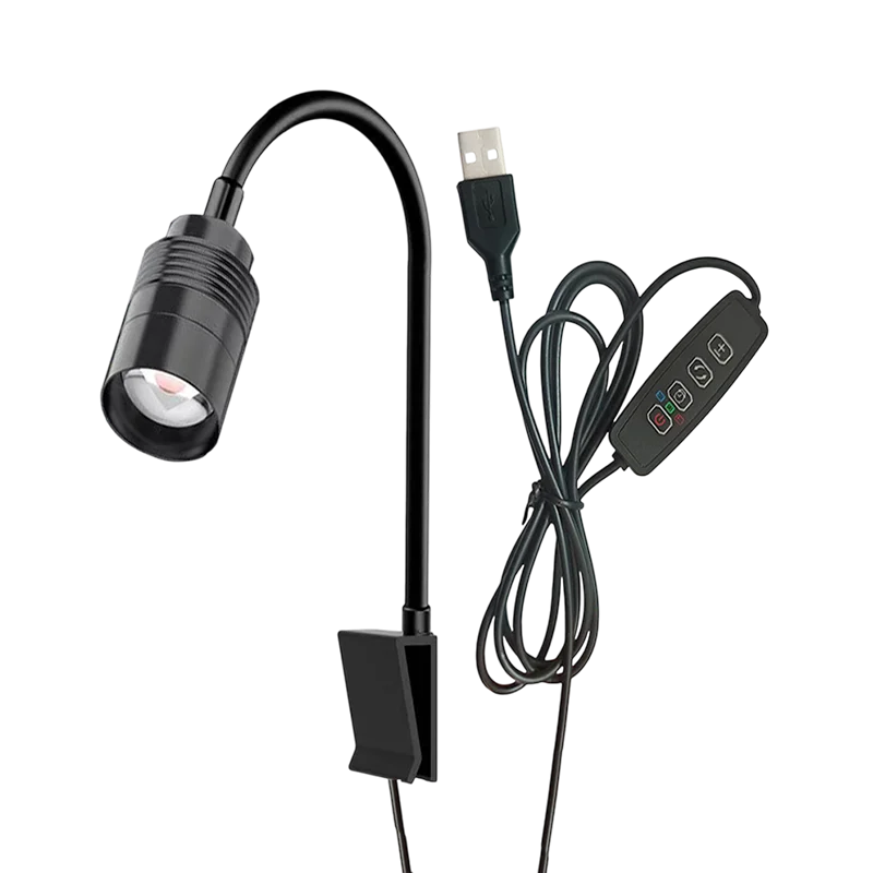 LED Aquarium-Strahler mit Einstellbarem Fokus 15 ° -90 ° 3-Farben Dimmbare Aquariumbeleuchtung mit Timer und Einstellbarer Helligkeit, Südamerikanische Lampe – Detail 7