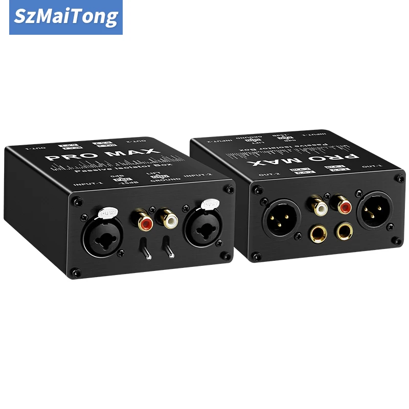 1 Stück Dual-Channel 6.5 XLR Mixer Audio-Isolator Stromgeräuschfilter Mikrofon-Common-Ground-Isolator Mixer