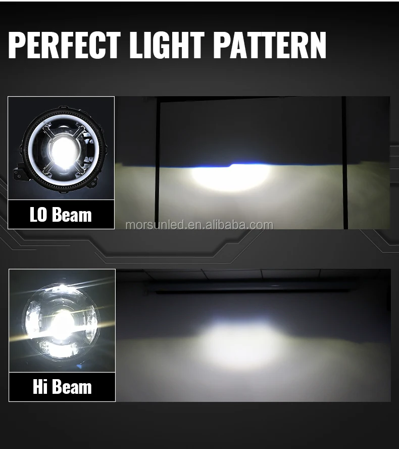 9 Inch LED Headlights Projector Headlight Kit Car Led Lights for 2018+ Jeep Gladiator Overland Accessories