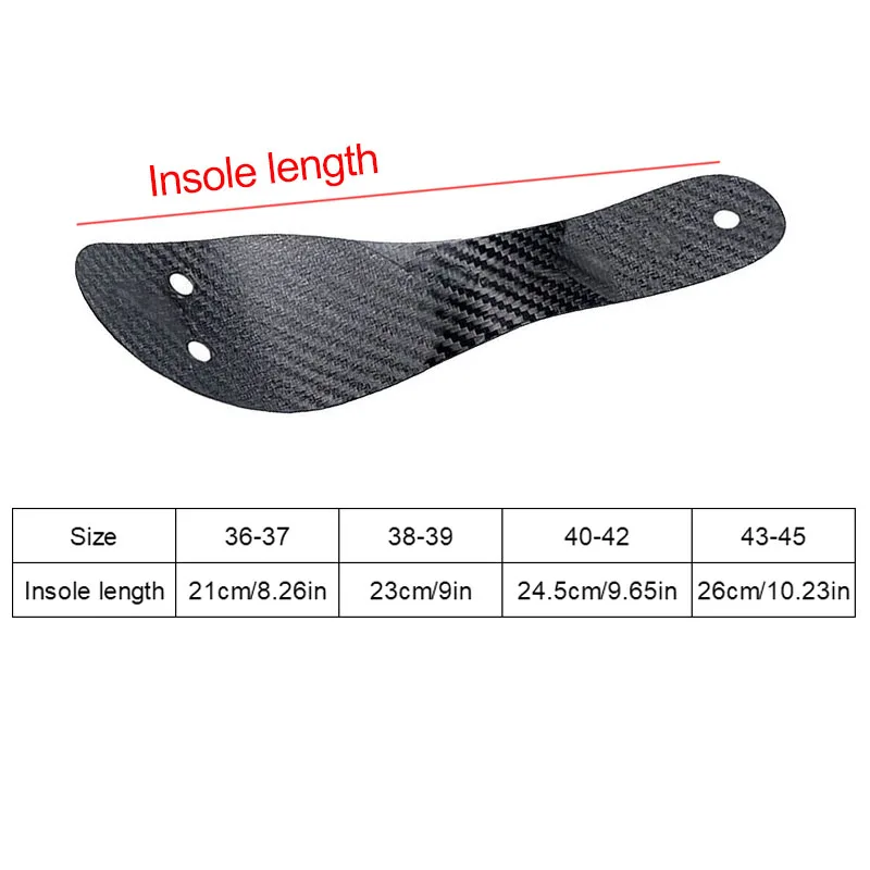 1Pair Carbon Fiber Insole-Full Foot Palm Carbon Plate Strong Boost Insole 35° for Running Arch Support Sports Enhanced Anti Tors