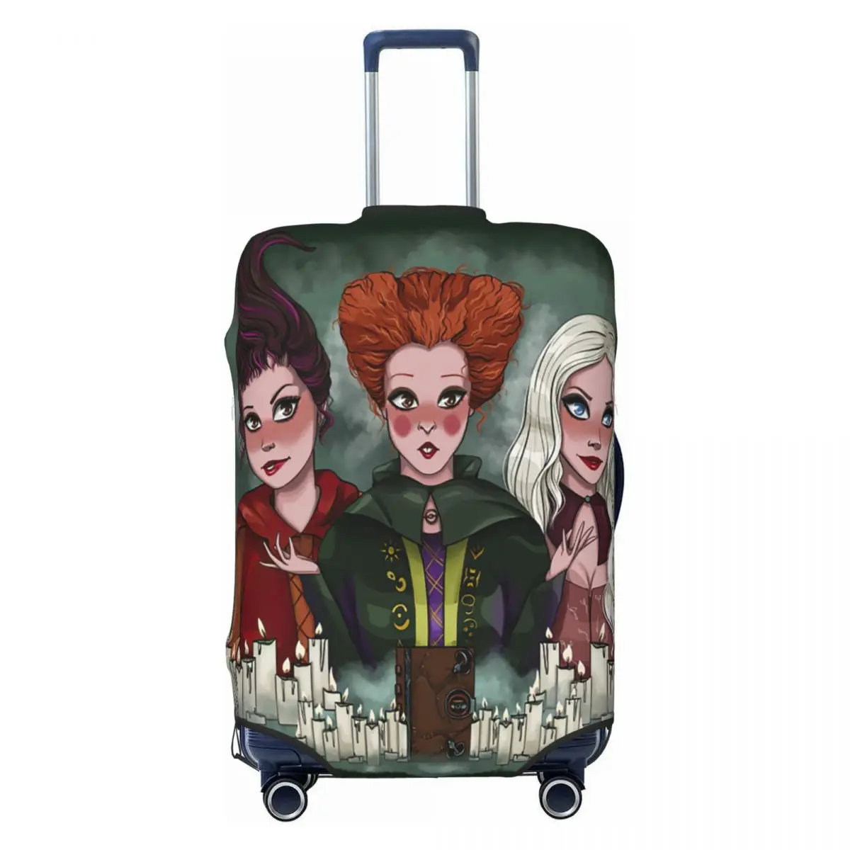 

Pocus Hocus Sanderson Sisters Suitcase Cover Elastic Horror Movie Travel Luggage Covers for 18-32 inch