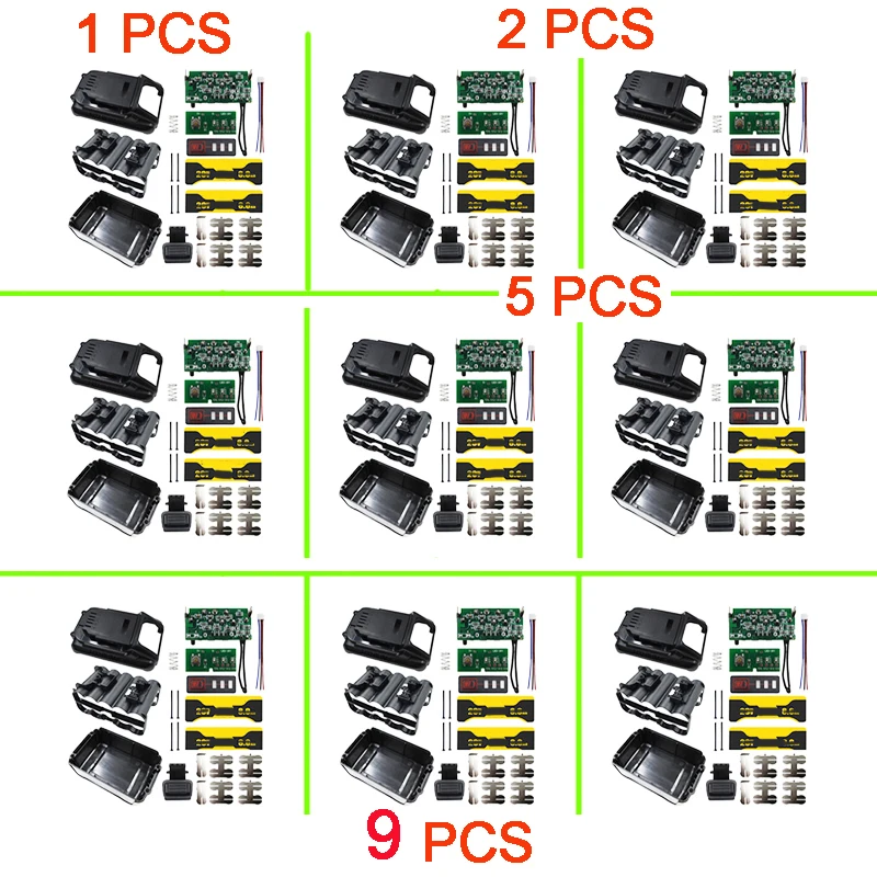 DCB200 10*21700 akumulator litowo-jonowy obudowa z tworzywa sztucznego płytka obwód ochronny ładowania PCB do Dewalt 18V 20V 8Ah litowa skrzynka