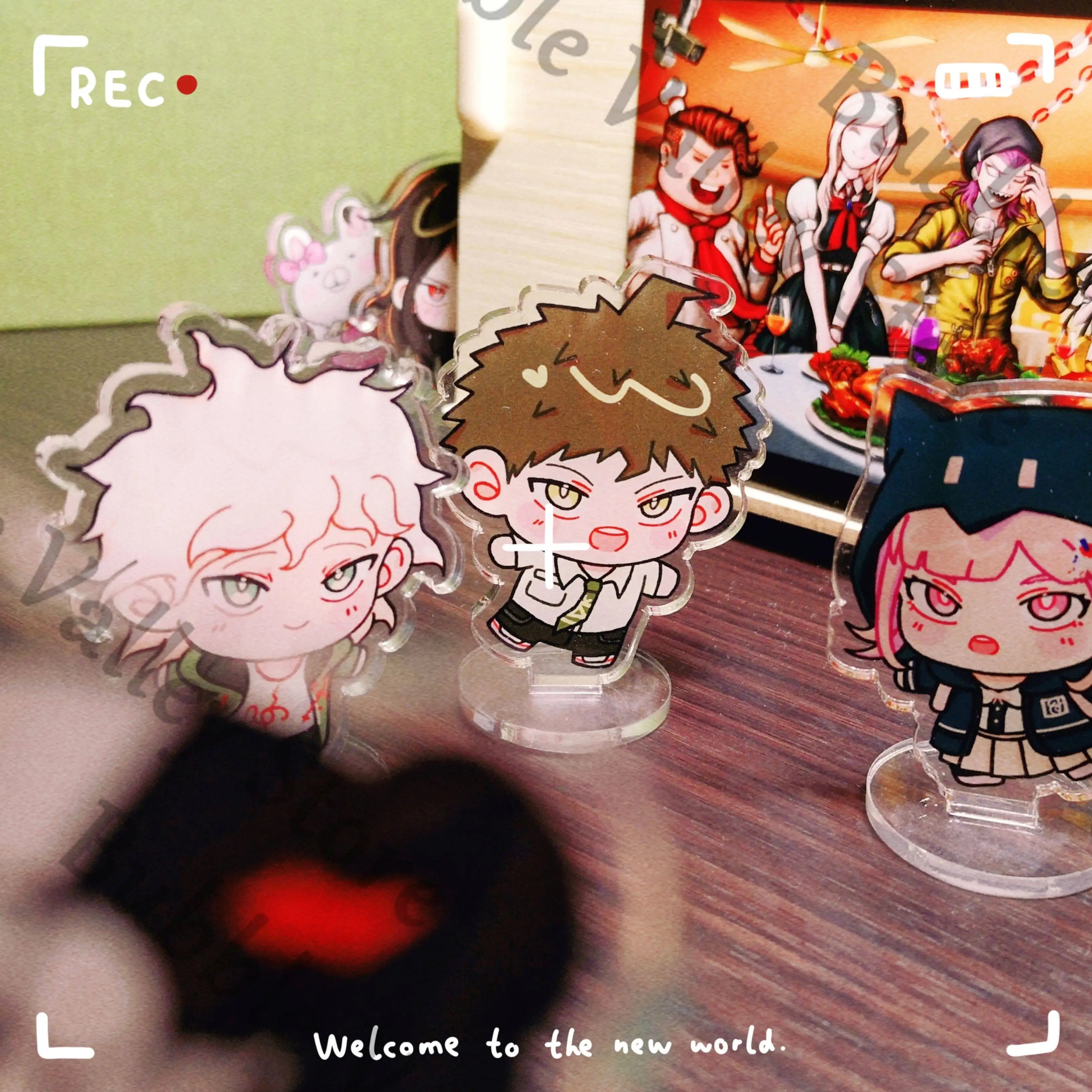 

Anime Danganronpa Nagito Komaeda Hinata Hajime Mikan Tsumiki Cosplay Acrylic Mini Figure Stand Cartoon Standing Sign Xmas Gift