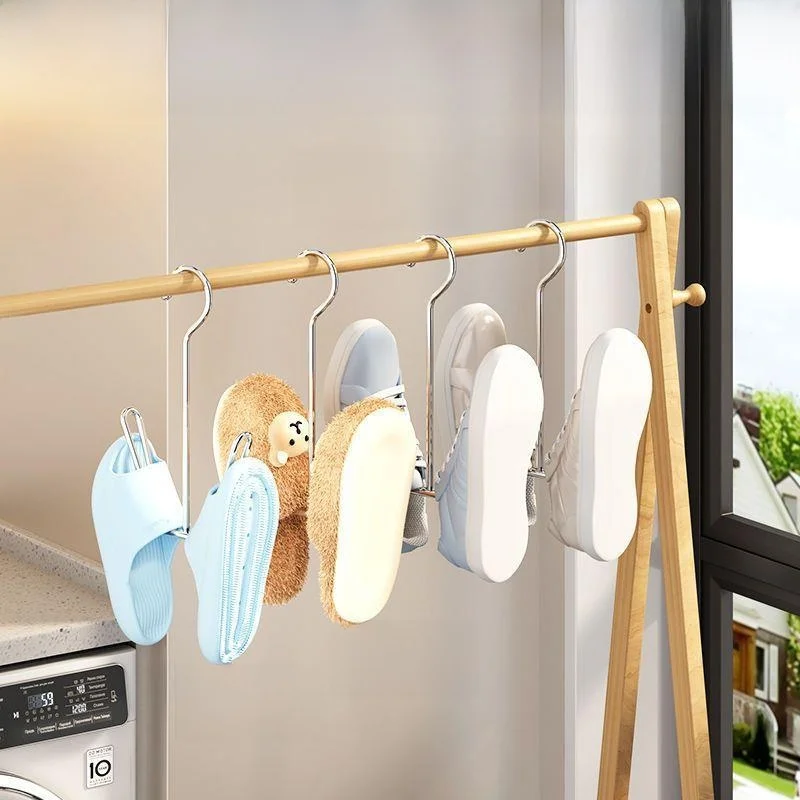 رف تجفيف أحذية متعدد الوظائف من الفولاذ المقاوم للصدأ 304، مقاوم للرياح، يُثبت على عتبة النافذة، منظم تخزين للأحذية للاستخدام... #3