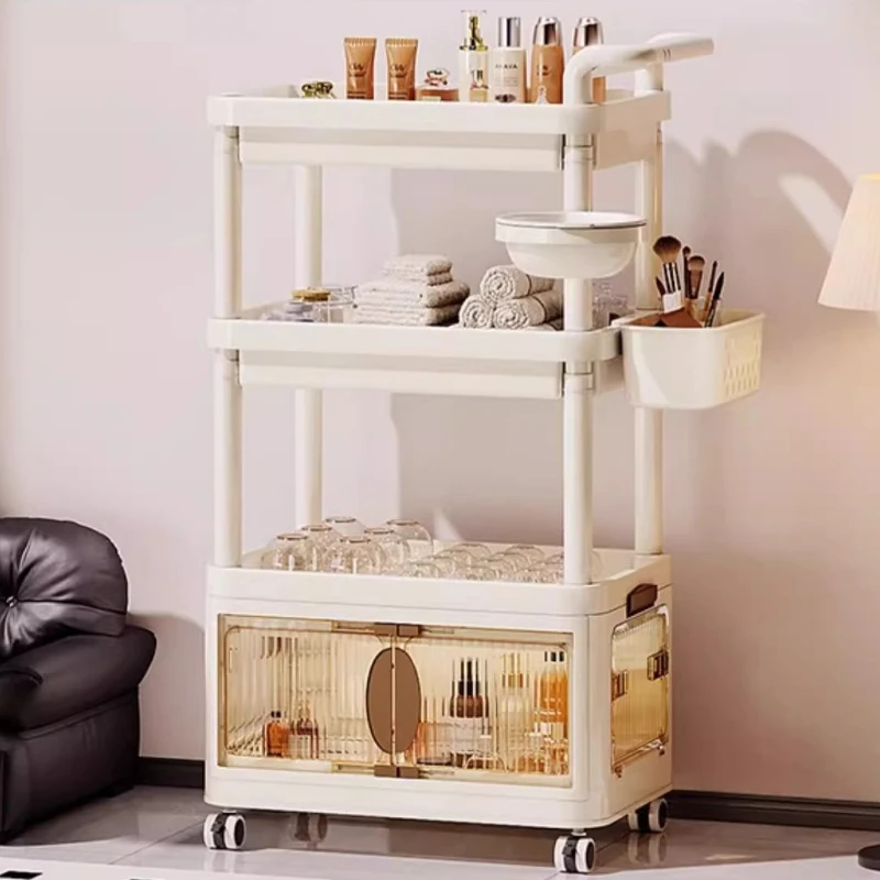 Premium Salon Rolling Carts Mobile Beauty Station Advanced Aesthetic Tool Trolley Portable Skincare Tool Organizer Stand