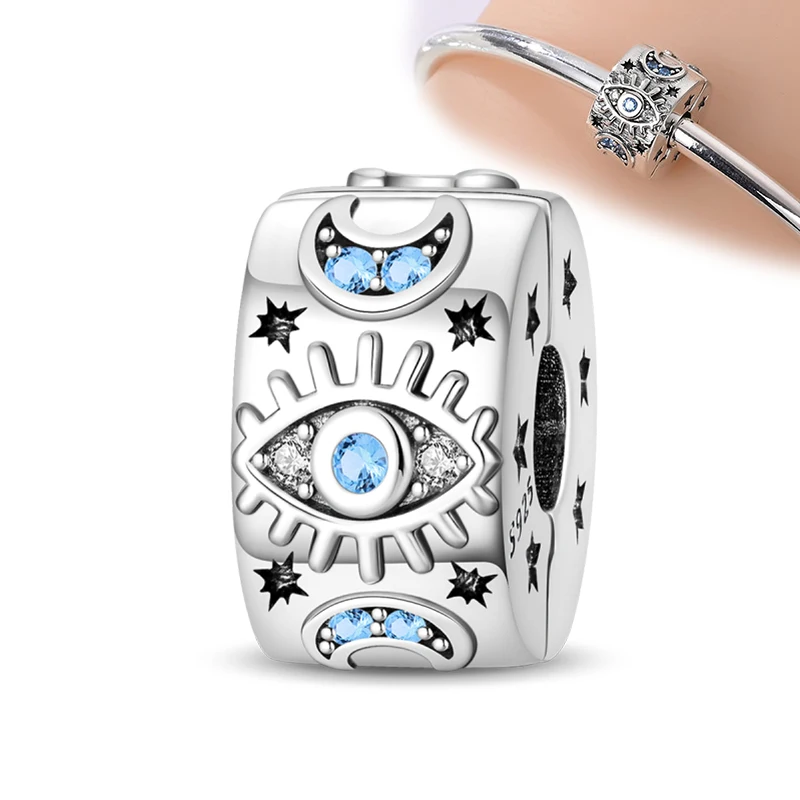 

925 Sterling Silver Van Gogh Star Sea Blue Charms Universe Star Beads Fit Original 3mm Bracelet DIY For Women Fine Jewelry Gift