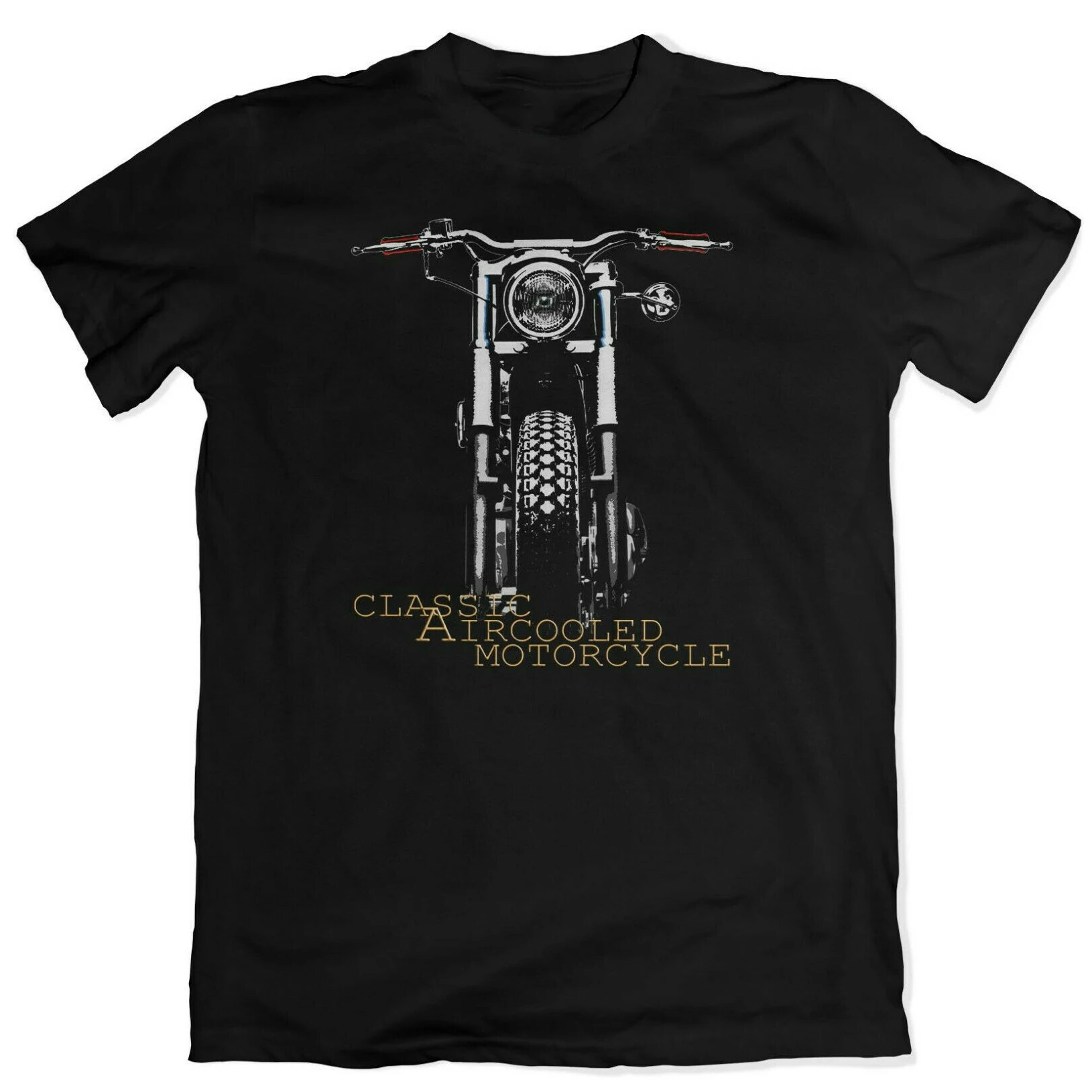 Custom Classic Aircooled Motorcycle T-Shirt 100% Cotton O-Neck Summer Short Sleeve Casual Mens T-shirt Size S-3XL