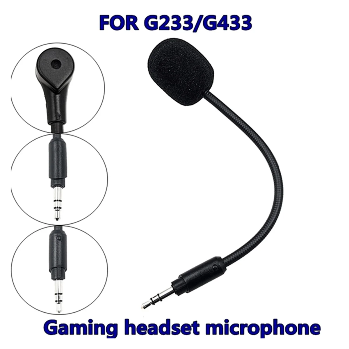 New Replacement 3.5mm Microphone Stereo Studio for Logitech G233 G433 E-Sports Game Headset Gaming Headphones Mic