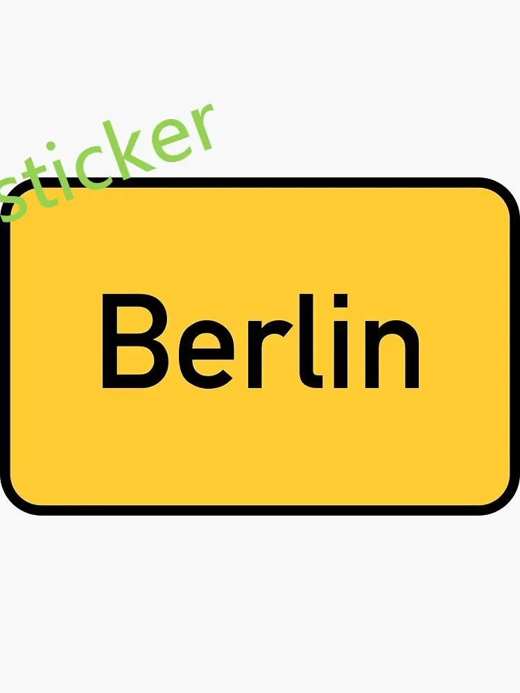 Berlin sticker Car Truck Decal Bumper Window Vinyl Camper Laptop Phone Guitar Yacht Course Sunscreen
