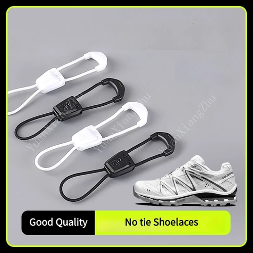 Imagen 2 del producto Nuevo Cordones para zapatos sin cordones, cordones redondos para tenis sin corbatas, zapatillas para correr de calidad para niños y adultos, cordones, accesorios para zapatos blancos y negros