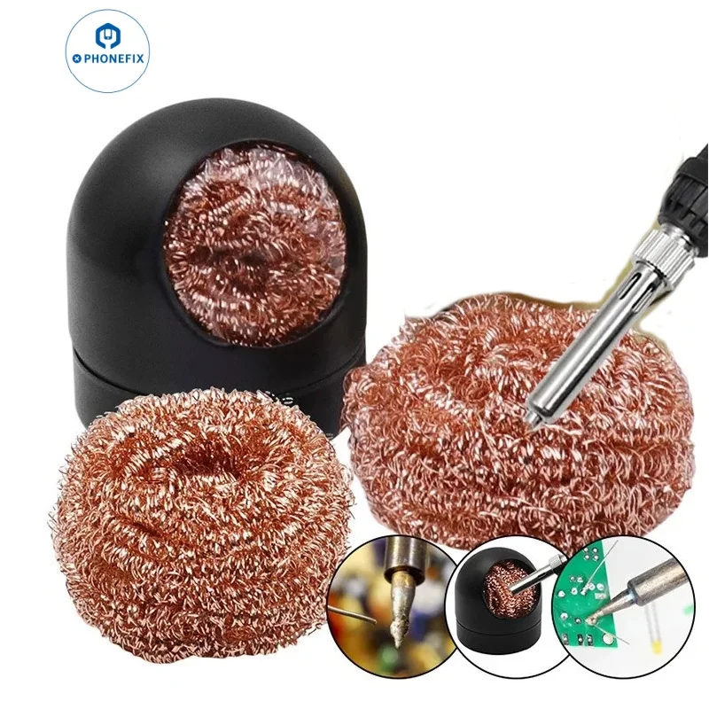 

Soldering Iron Cleaning Ball ,Nozzle Tips Desoldering Welding Head Copper Wire Cleaner Tools,Easy Solder Dross Oxide Removal