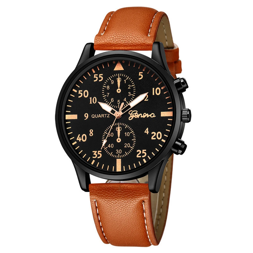 1pcs men's watch high-end Hong Kong style fashion watch quartz watch paired with 3pcs versatile and personalized bracelet set