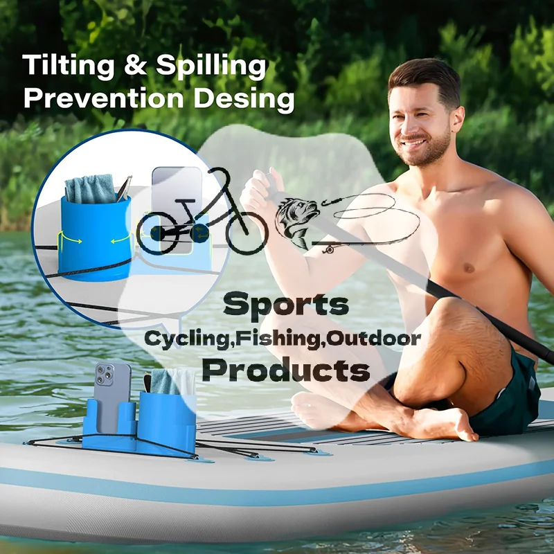 Multi-Functional Paddle Board Cup Holder PVC Creative Kayak Drink Holder Kayak Cup Holders