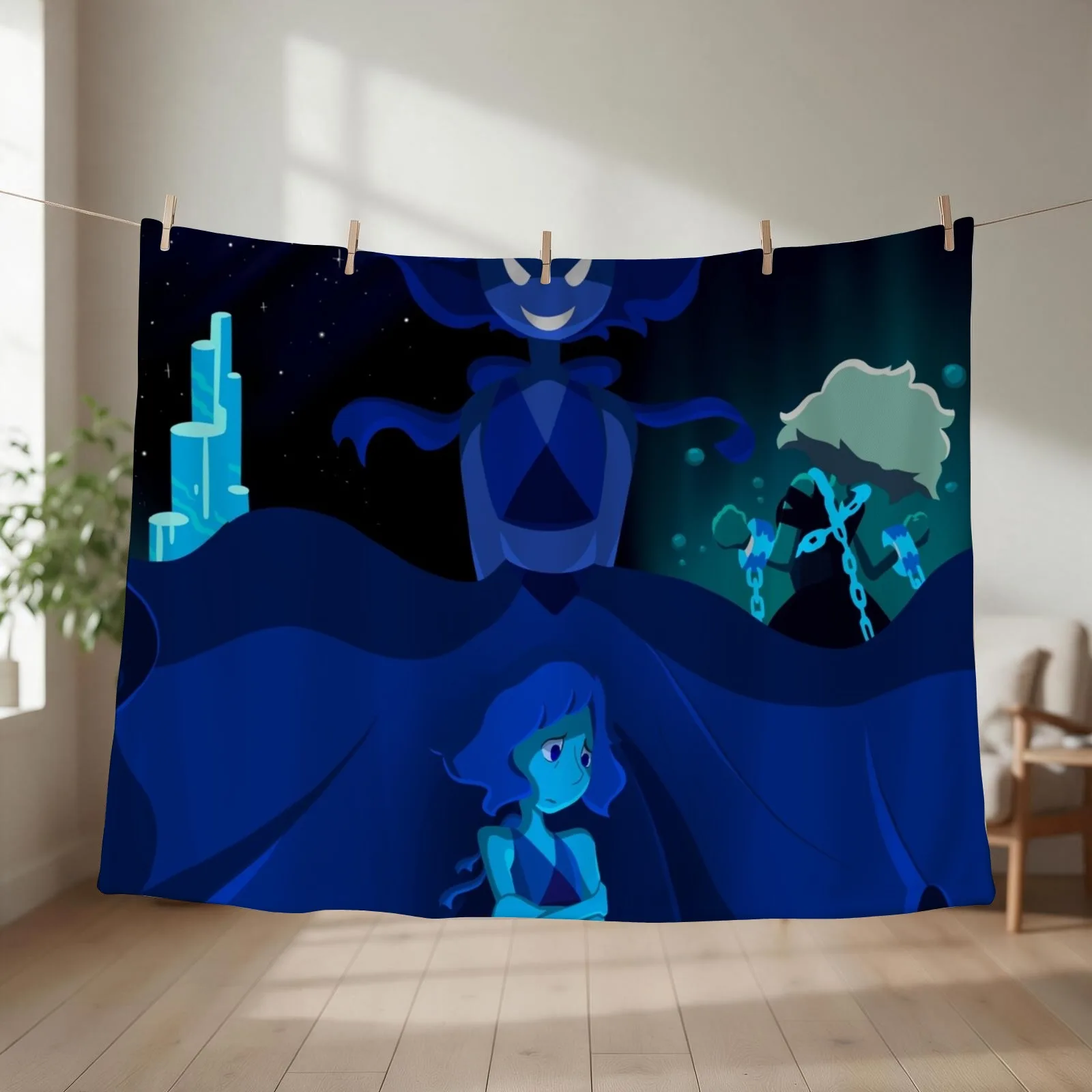 Lapis Lazuli Steven Universe Throw Blanket couch cozy soft plush fuzzy picnic outdoor blanket
