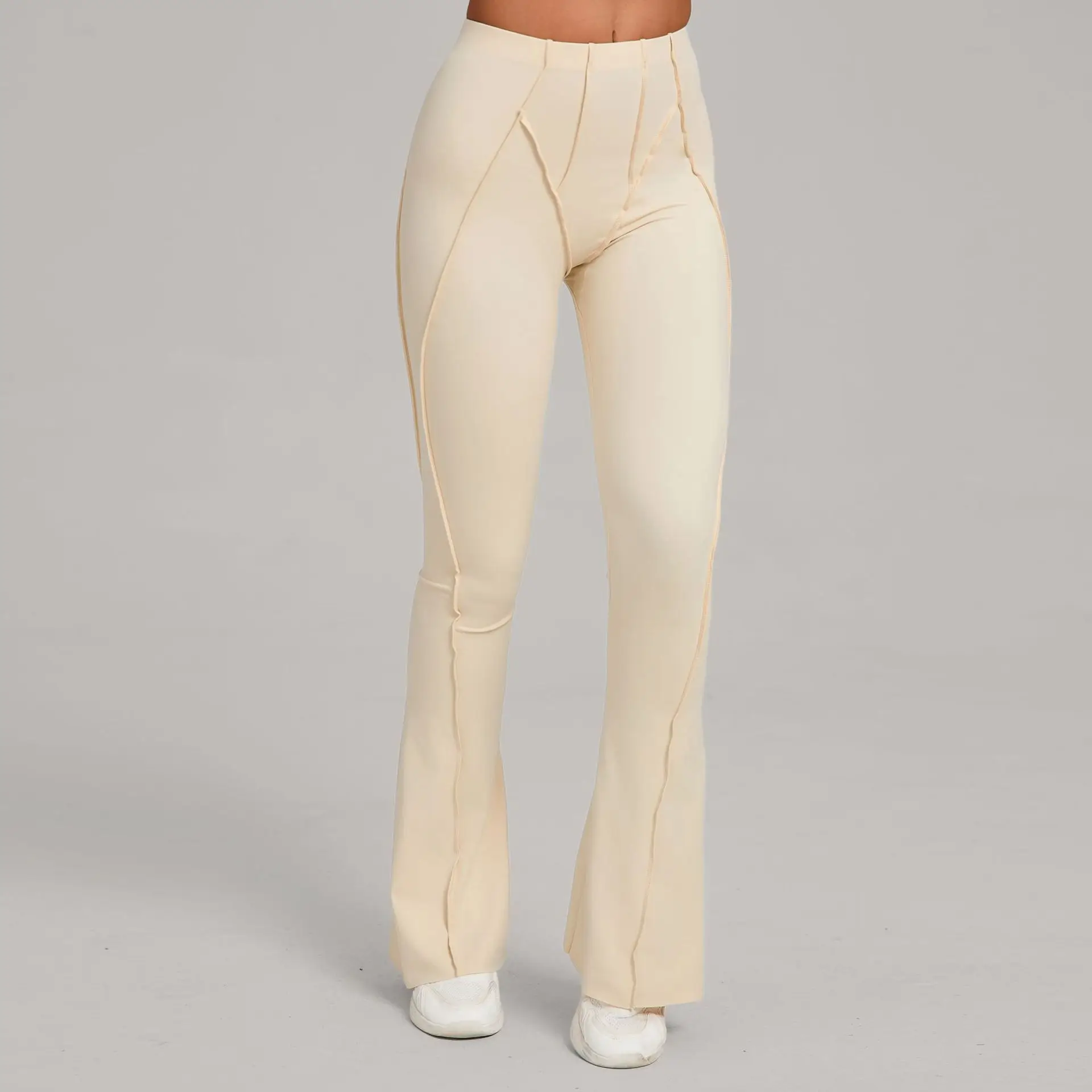 SWELTERING High Waisted Hip Lifting Fitness Flared Pants Exercise Elastic Bell Bottom Trousers Women Outdoor Running Yoga Pants