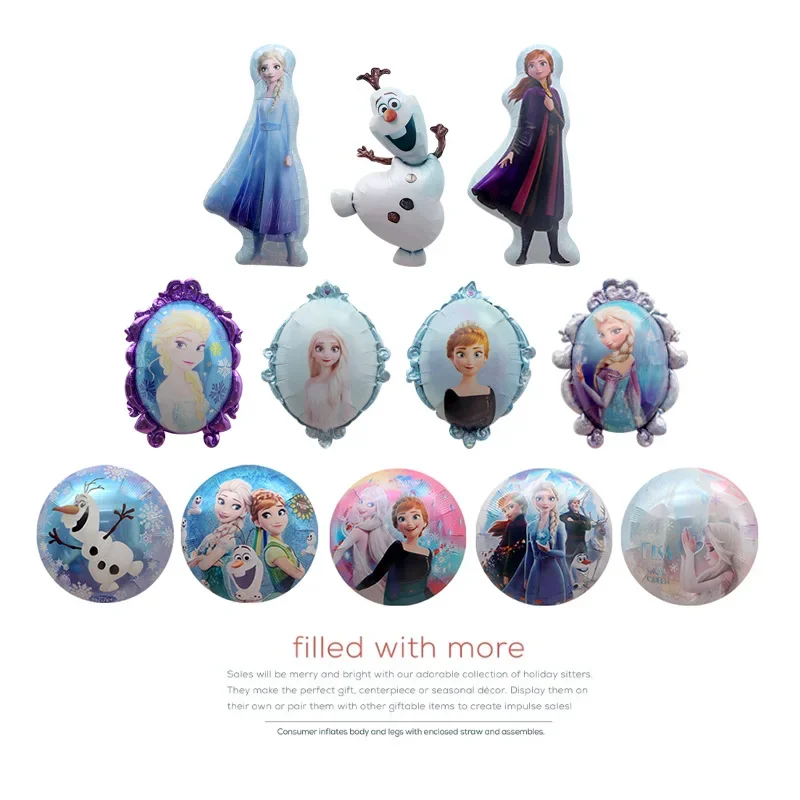 Disney Frozen Elsa Anna Theme Balloon Girls Birthday Decoration Disposable Napkin Paper Plate Cup Tablecloth Party Supplies