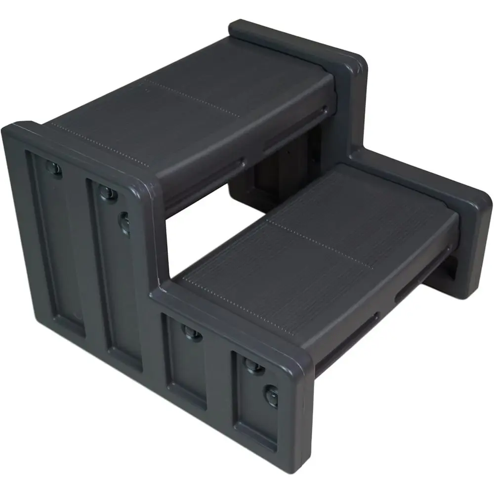 22 Multi-Position Resin Garden Spa and Hot Tub Steps, Black