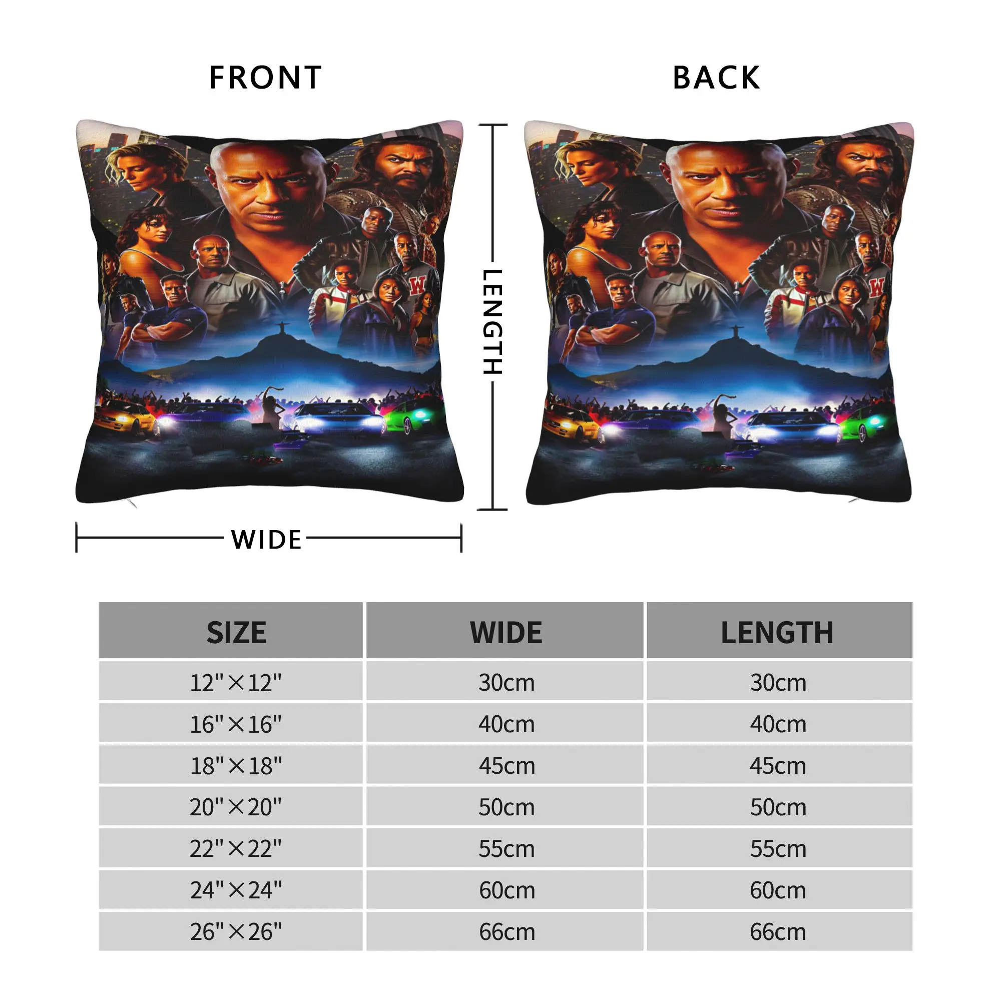 Fast And Furious 3D Print Pillow Case  Fashion Pillow Cover Soft Pillowcases For Living Room Chair
