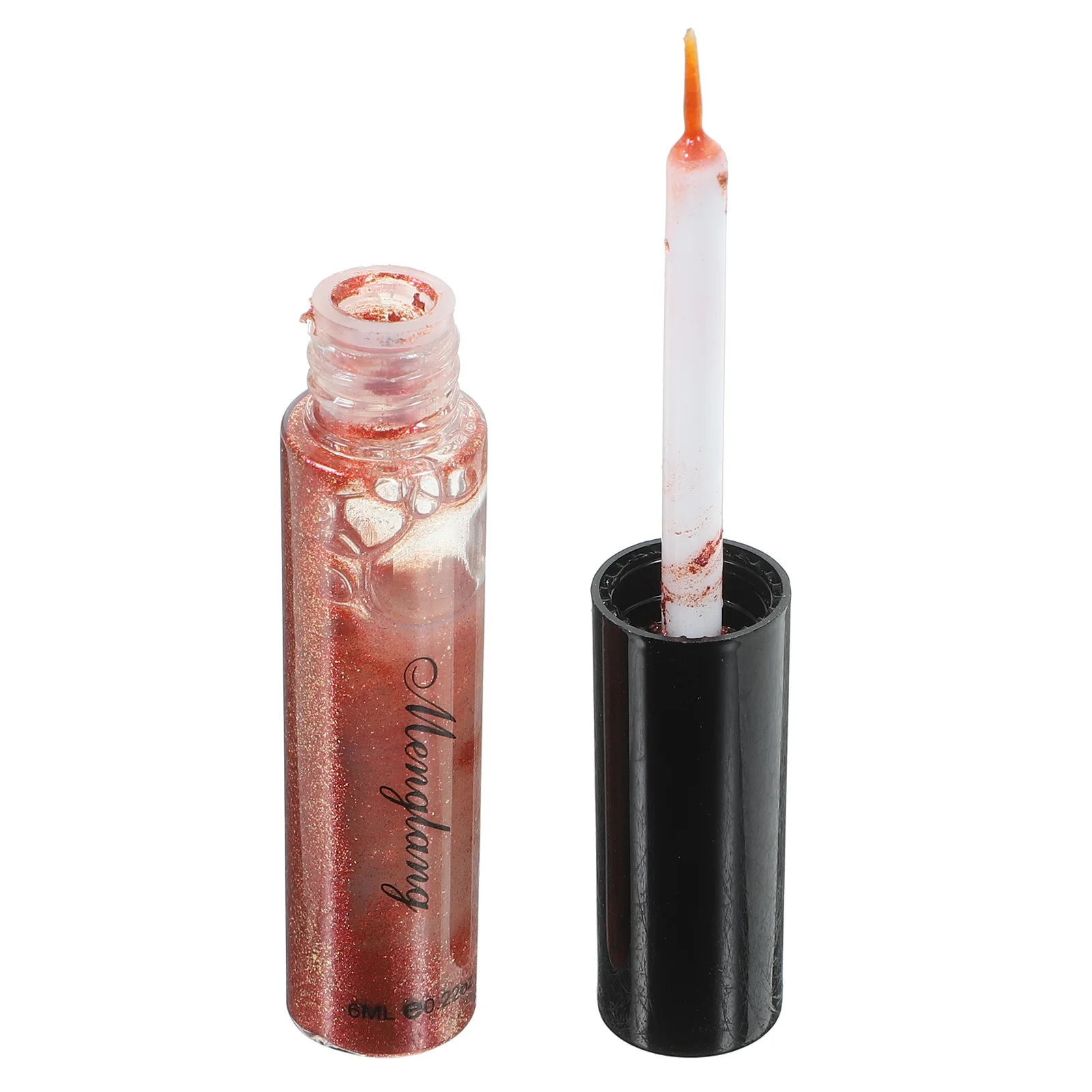 Delineador de ojos con purpurina, maquillaje líquido resistente al agua de larga duración para ojos ahumados, fiesta de boda, bronce 7 #   Delineador de ojos brillante