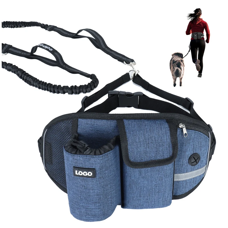 Sports Fanny Pack Multifunction Outdoor Running Fitness Walk  Dog Training Waist Bag  Dogs Leash Reflective Waterproof Nylon