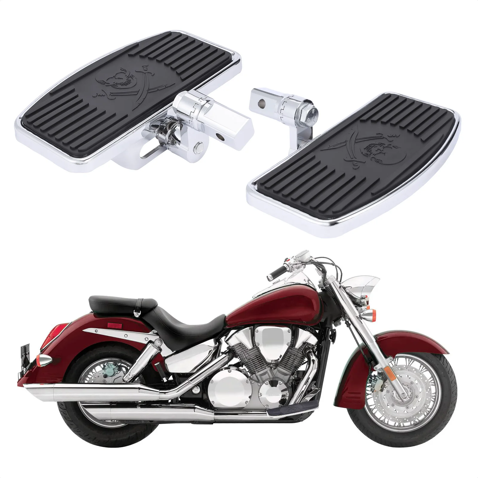 Motorcycle Front Passenger Foot Pegs Floorboards Footboard For Yamaha  Vstar 650 400 1998-2019 Universal Foot Pedal Accessory