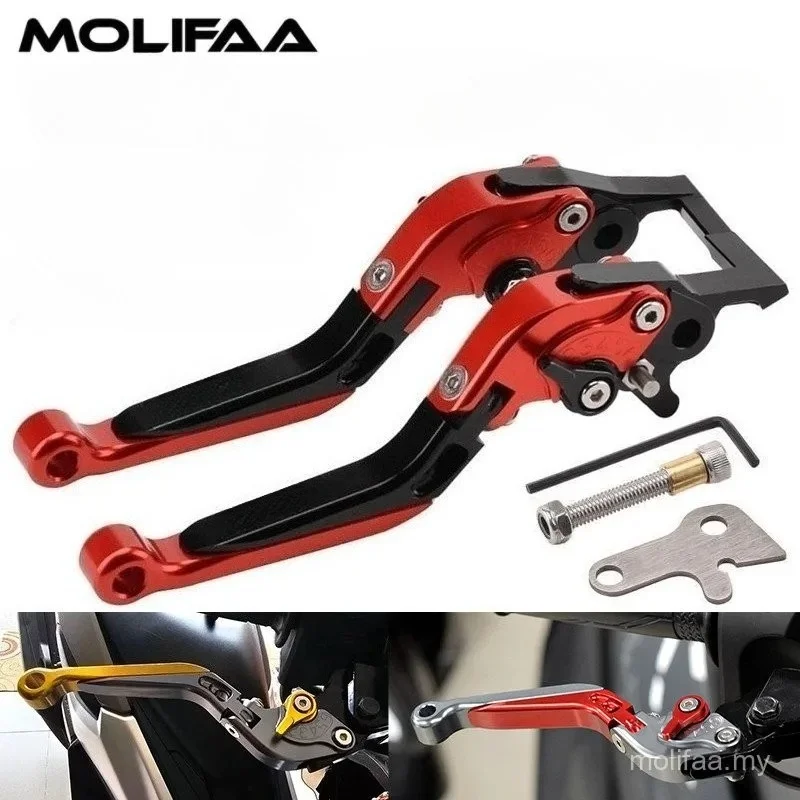 Motorcycle CNC Clutch Handle Brake Levers For Yamaha Xmax 300 2023 V2 Adjustable Foldable Levers With Parking Button Accessories
