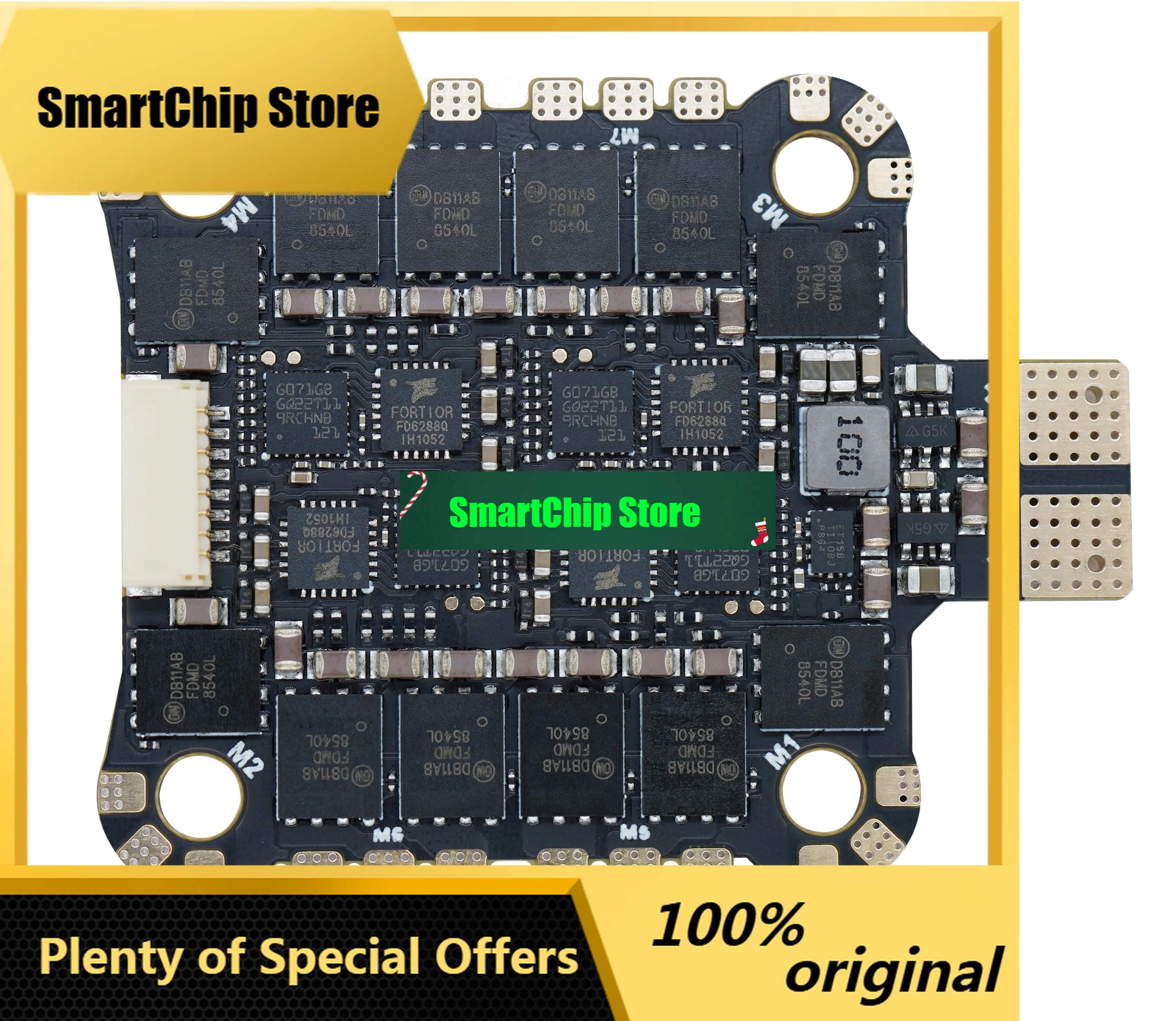 SmCpNeutronrc 8in1 50a Dshot1200 Esc 2-8s 8 In 1 30.5mm Hole Distance Electronic Speed Controller For X8 Frame
