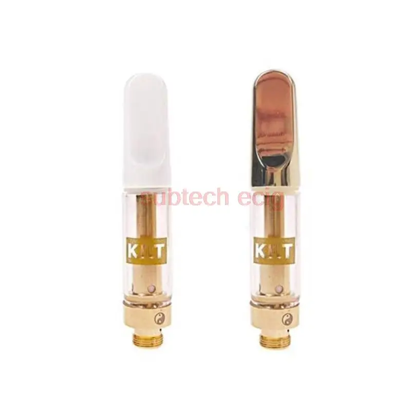 Imagem -03 - Krt Atomizadores Vape Cartuchos 1.0ml 0.8ml Bobina Cerâmica 510 Rosca Grosso Cartucho de Cera de Óleo para 510 Pré-aqueça Bateria 50 Pcs