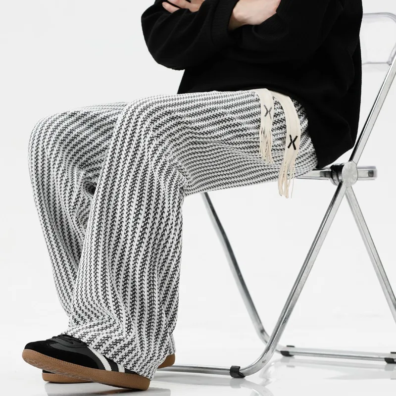 

Мужские брюки весна-осень, свободные прямые повседневные брюки, широкие модные уличные джоггеры, мужские мешковатые брюки