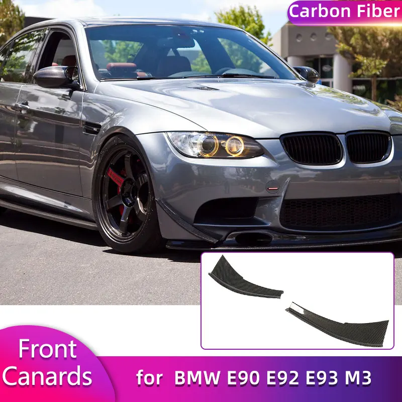 

Full Carbon Fiber Front Bumper Canards for BMW E90 E92 E93 M3 2007-2013 Car Front Canards Splitters Corner Fins Body Kits