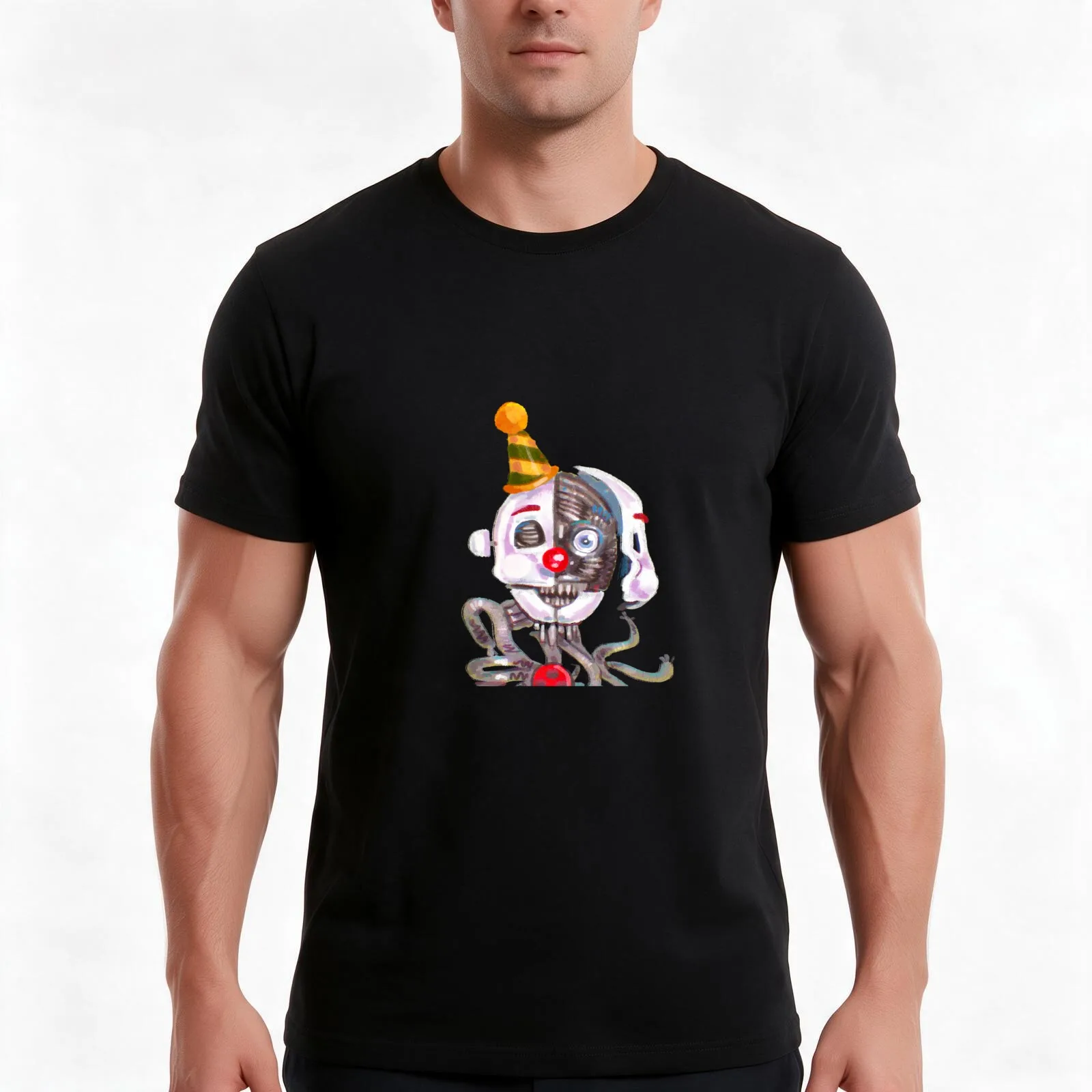 Ennard T-Shirt Summer Casual Cotton Tee Oversized Streetwear Tops Vintage Graphic Print Loose Fit Short Sleeve 100% Cotton