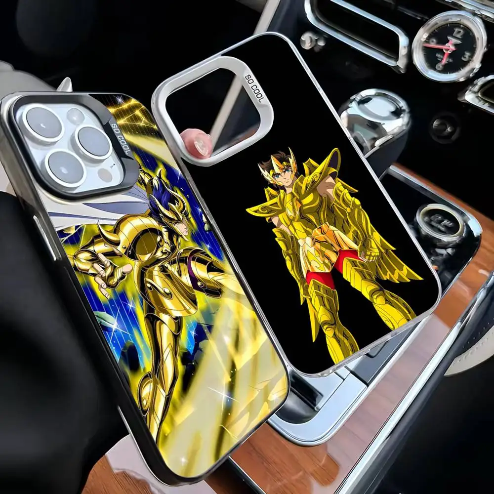 

Saint Seiya K-Knights Of The Zodiac Phone Case For iPhone 16,15,14,13,12,11,Mini,Pro,MAX White Matte Shockproof Cover