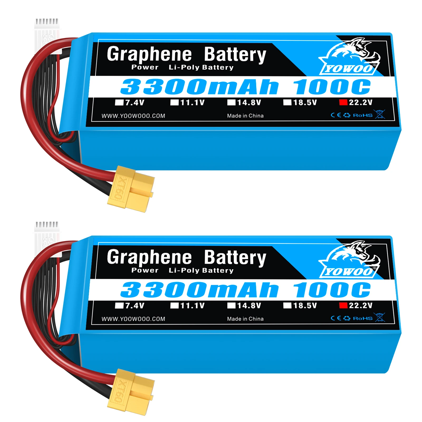 Yowoo Graphene 22,2 V 3300 mah 6S Lipo Batterie XT60 T 100C RC Flugzeug Hubschrauber Auto Boot Lkw Teile