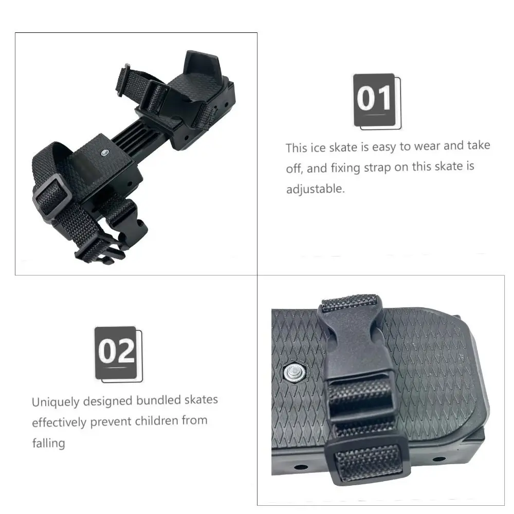 

Professional Zinc-plated Toddler Ice Skates Adjustable Universal Training Shoes Stable Beginner Skates Child