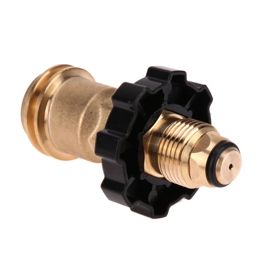 Gas Adapter Converts POL To QCC1/Type 1 Universal Fit Gas Bottle Connection Safe Propane Pressure Valve for BBQ Gas Grill Heater