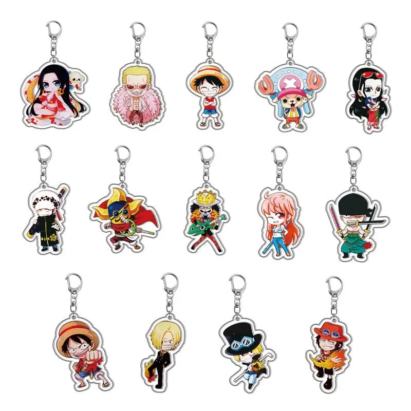 

Acrylic Keychain One Piece Monkey D Luffy Roronoa Zoro Anime Backpack Pendant Accessory for Fans Cosplay Gift Customizable