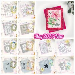 New Dies and Stamps Nested Metal Cutting Dies Stencils Bloom & Buds Hot Foil Plates DIY Scrapbooking Embossing Decoration