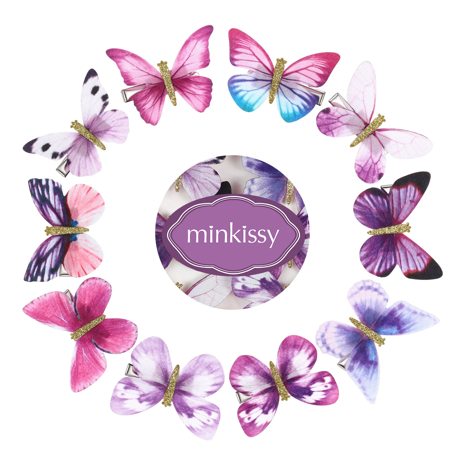 

Goth Butterfly Hair Clip Girls Clips Mini Accessories for Women Miss Buterflies