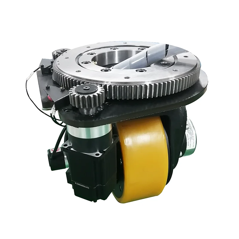 48V 18A BLDC Motor Drive Wheel With Steering Encoder For Agv Warehouse Robot