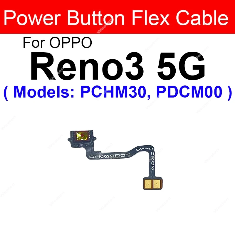 For OPPO Reno3 3Pro Reno 3 Reno 3 Pro 4G 5G Power Volume Side Button Flex Ribbon Replacement Parts