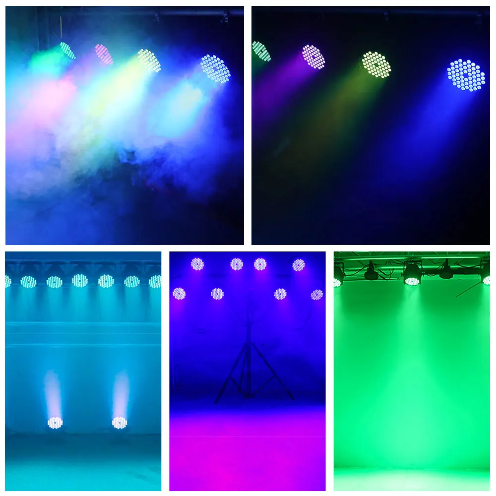 Éclairage de Scène à LED en Aluminium, 54x3W, RGBW, avec Contrôle DMX 512, Lavage pour DJ Chang, ix, Boîte de Nuit